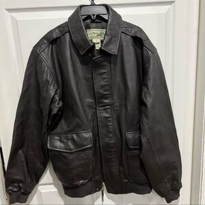 L.L. Bean Men's Vintage L. L. Bean Brown Goat Skin Jacket Men’s Size XL TALL